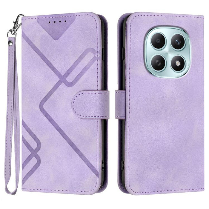 Funda de teléfono de cuero con sensación de piel y patrón de líneas, For Redmi A7 Pro 171mm / Poco C85x 5G, For Redmi Turbo 5 Max / Poco X8 Pro Max, For Redmi Turbo 5 5G / Poco X8 Pro 5G, For Redmi Note 15 4G / 5G 164mm / Poco M8 5G                    ...