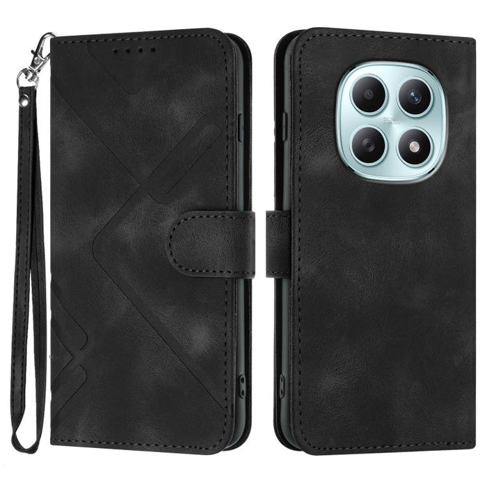 Funda de teléfono de cuero con sensación de piel y patrón de líneas, For Redmi A7 Pro 171mm / Poco C85x 5G, For Redmi Turbo 5 Max / Poco X8 Pro Max, For Redmi Turbo 5 5G / Poco X8 Pro 5G, For Redmi Note 15 4G / 5G 164mm / Poco M8 5G                    ...