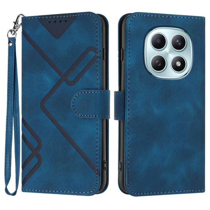 Funda de teléfono de cuero con sensación de piel y patrón de líneas, For Redmi A7 Pro 171mm / Poco C85x 5G, For Redmi Turbo 5 Max / Poco X8 Pro Max, For Redmi Turbo 5 5G / Poco X8 Pro 5G, For Redmi Note 15 4G / 5G 164mm / Poco M8 5G                    ...