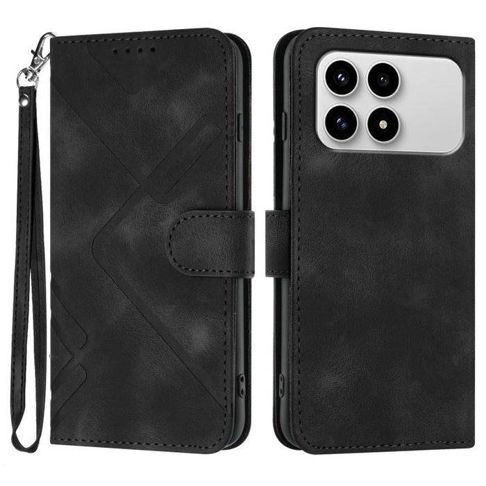 Funda de teléfono de cuero con sensación de piel y patrón de líneas, For Redmi A7 Pro 171mm / Poco C85x 5G, For Redmi Turbo 5 Max / Poco X8 Pro Max, For Redmi Turbo 5 5G / Poco X8 Pro 5G, For Redmi Note 15 4G / 5G 164mm / Poco M8 5G                    ...