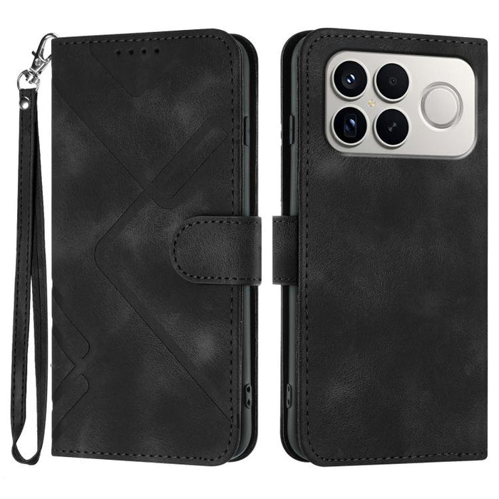 Funda de teléfono de cuero con sensación de piel y patrón de líneas, For Redmi A7 Pro 171mm / Poco C85x 5G, For Redmi Turbo 5 Max / Poco X8 Pro Max, For Redmi Turbo 5 5G / Poco X8 Pro 5G, For Redmi Note 15 4G / 5G 164mm / Poco M8 5G                    ...