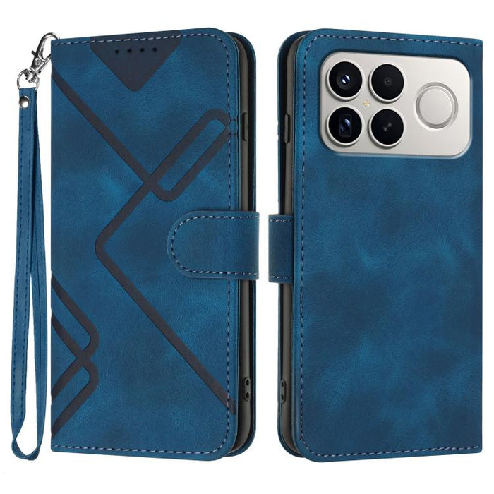 Funda de teléfono de cuero con sensación de piel y patrón de líneas, For Redmi A7 Pro 171mm / Poco C85x 5G, For Redmi Turbo 5 Max / Poco X8 Pro Max, For Redmi Turbo 5 5G / Poco X8 Pro 5G, For Redmi Note 15 4G / 5G 164mm / Poco M8 5G                    ...