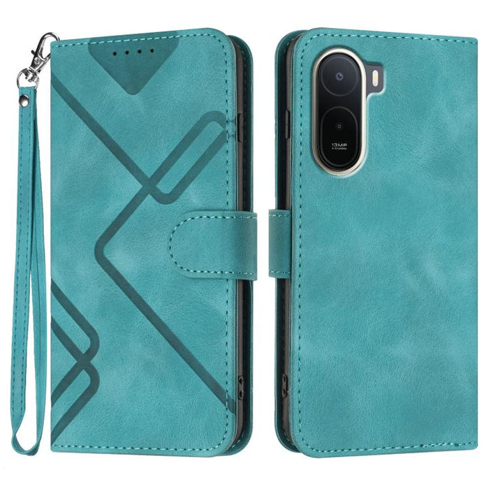 Funda de teléfono de cuero con sensación de piel y patrón de líneas, For Redmi A7 Pro 171mm / Poco C85x 5G, For Redmi Turbo 5 Max / Poco X8 Pro Max, For Redmi Turbo 5 5G / Poco X8 Pro 5G, For Redmi Note 15 4G / 5G 164mm / Poco M8 5G                    ...