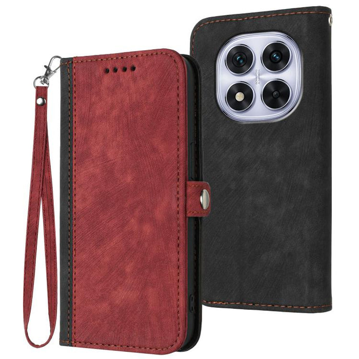 Caja del teléfono de cuero con correa de mano doble plegable con hebilla lateral, For Redmi A7 Pro 171mm / Poco C85x 5G, For Redmi Turbo 5 Max / Poco X8 Pro Max, For Redmi Turbo 5 5G / Poco X8 Pro 5G, For Redmi Note 15 4G / 5G 164mm / Poco M8 5G       ...