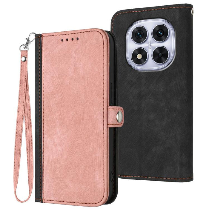 Caja del teléfono de cuero con correa de mano doble plegable con hebilla lateral, For Redmi A7 Pro 171mm / Poco C85x 5G, For Redmi Turbo 5 Max / Poco X8 Pro Max, For Redmi Turbo 5 5G / Poco X8 Pro 5G, For Redmi Note 15 4G / 5G 164mm / Poco M8 5G       ...