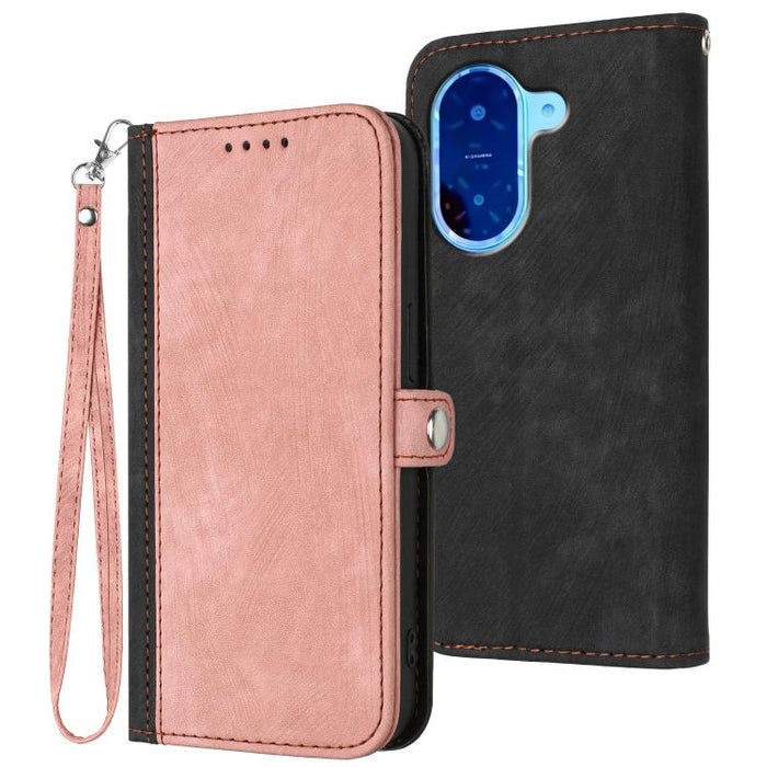 Caja del teléfono de cuero con correa de mano doble plegable con hebilla lateral, For Redmi A7 Pro 171mm / Poco C85x 5G, For Redmi Turbo 5 Max / Poco X8 Pro Max, For Redmi Turbo 5 5G / Poco X8 Pro 5G, For Redmi Note 15 4G / 5G 164mm / Poco M8 5G       ...