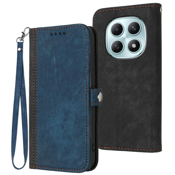 Caja del teléfono de cuero con correa de mano doble plegable con hebilla lateral, For Redmi A7 Pro 171mm / Poco C85x 5G, For Redmi Turbo 5 Max / Poco X8 Pro Max, For Redmi Turbo 5 5G / Poco X8 Pro 5G, For Redmi Note 15 4G / 5G 164mm / Poco M8 5G       ...