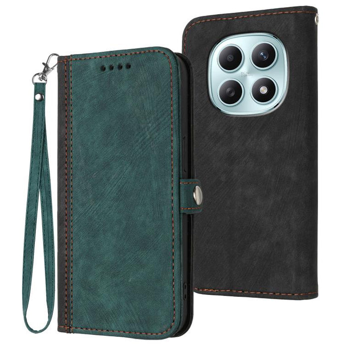 Caja del teléfono de cuero con correa de mano doble plegable con hebilla lateral, For Redmi A7 Pro 171mm / Poco C85x 5G, For Redmi Turbo 5 Max / Poco X8 Pro Max, For Redmi Turbo 5 5G / Poco X8 Pro 5G, For Redmi Note 15 4G / 5G 164mm / Poco M8 5G       ...