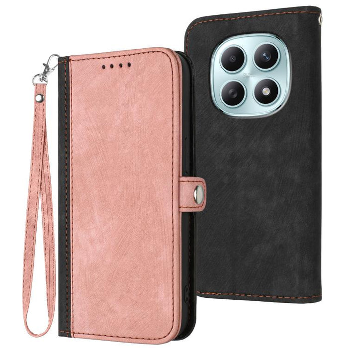 Caja del teléfono de cuero con correa de mano doble plegable con hebilla lateral, For Redmi A7 Pro 171mm / Poco C85x 5G, For Redmi Turbo 5 Max / Poco X8 Pro Max, For Redmi Turbo 5 5G / Poco X8 Pro 5G, For Redmi Note 15 4G / 5G 164mm / Poco M8 5G       ...