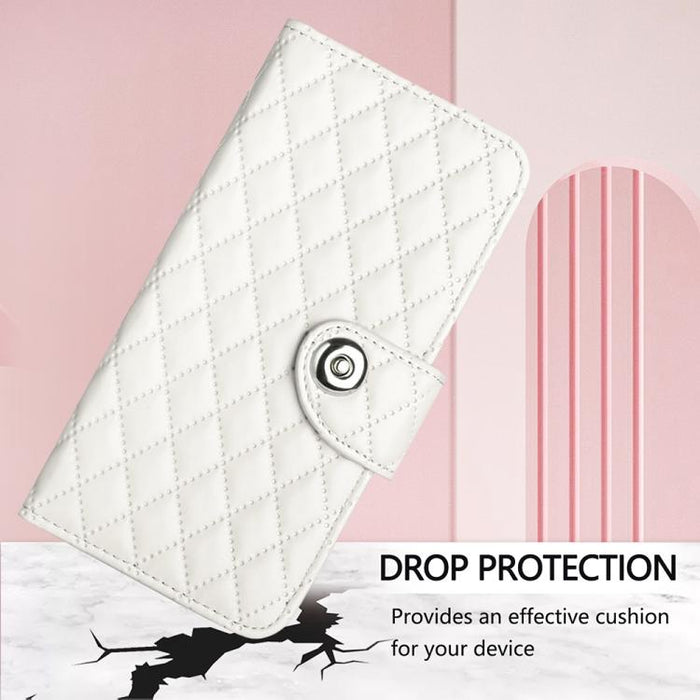 Funda de cuero con tapa y textura rombal para teléfono con cordón, For Redmi 15a 5G Global, For Redmi Turbo 5 5G Global / Poco X8 Pro, For Redmi Note 15 Pro+ 5G Global 163.3mm, For Redmi Note 15 4G / 5G Global 164mm                                     ...