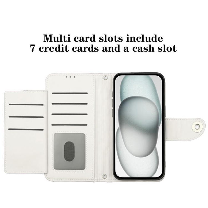 Funda de cuero con tapa y textura rombal para teléfono con cordón, For Redmi 15a 5G Global, For Redmi Turbo 5 5G Global / Poco X8 Pro, For Redmi Note 15 Pro+ 5G Global 163.3mm, For Redmi Note 15 4G / 5G Global 164mm                                     ...