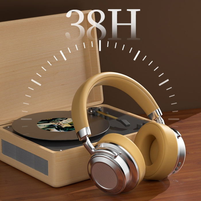 Auricular Bluetooth inalámbrico montado en la cabeza retro de metal CR-9