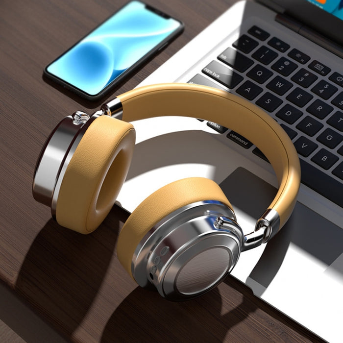 Auricular Bluetooth inalámbrico montado en la cabeza retro de metal CR-9