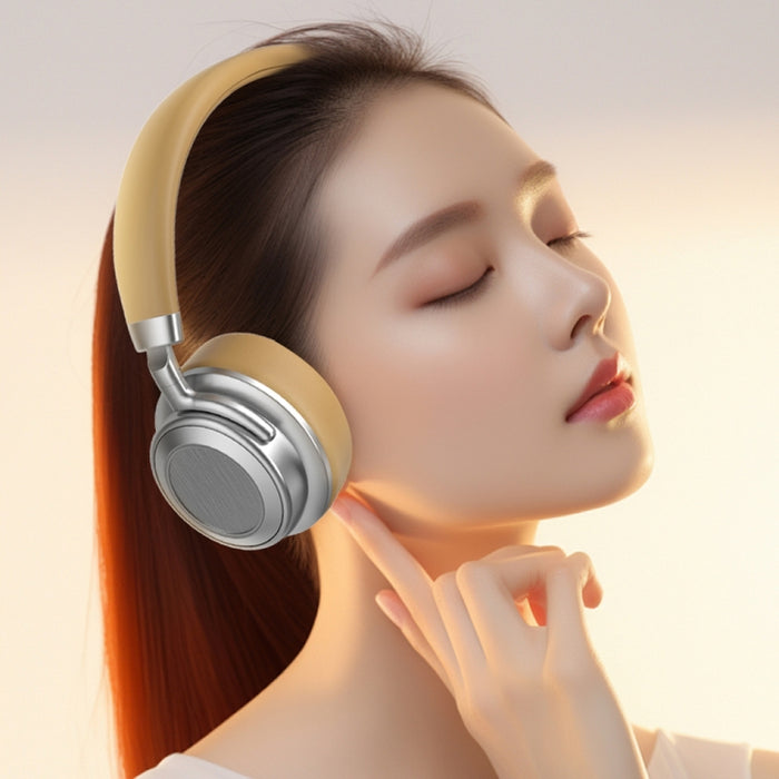 Auricular Bluetooth inalámbrico montado en la cabeza retro de metal CR-9