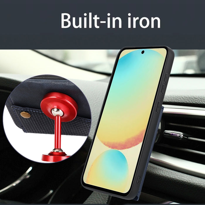 Estuche magnético para teléfono con ranuras para tarjetas con doble hebilla, For Redmi Turbo 3