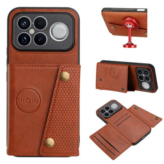 Estuche magnético para teléfono con ranuras para tarjetas con doble hebilla, For Redmi 15a 5G Global, For Redmi K90 Pro Max/Poco F8 Ultra, For Redmi K90/Poco F8 Pro, For Redmi K90 Pro Max Champion Edition, For Redmi 15C 5G / 4G EU 173mm                ...