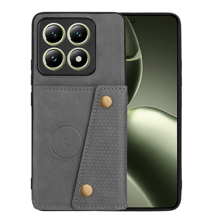 Estuche magnético para teléfono con ranuras para tarjetas con doble hebilla, For Xiaomi Poco X8 Pro Max 5G Global, For Xiaomi Poco X8 Pro 5G Global, For Xiaomi 17 Pro Max, For Xiaomi 17 Pro, For Xiaomi 17, For Xiaomi 15T Pro, For Xiaomi 15T            ...