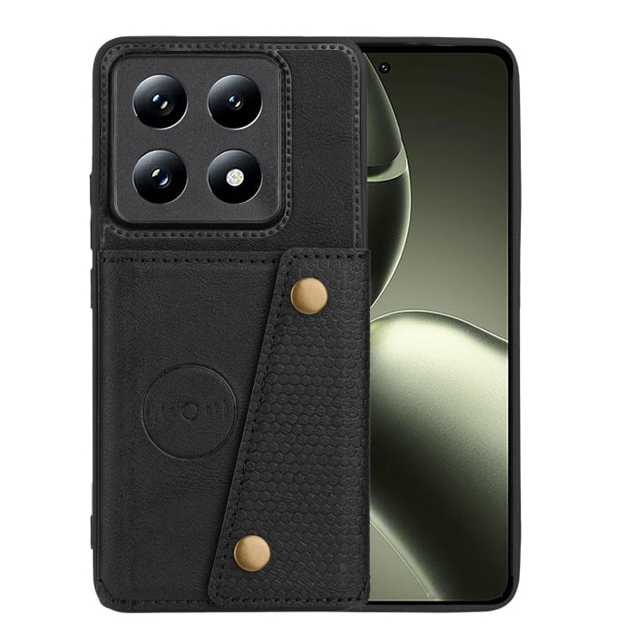Estuche magnético para teléfono con ranuras para tarjetas con doble hebilla, For Xiaomi Poco X8 Pro Max 5G Global, For Xiaomi Poco X8 Pro 5G Global, For Xiaomi 17 Pro Max, For Xiaomi 17 Pro, For Xiaomi 17, For Xiaomi 15T Pro, For Xiaomi 15T            ...