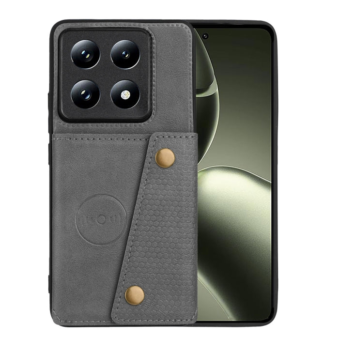 Estuche magnético para teléfono con ranuras para tarjetas con doble hebilla, For Xiaomi Poco X8 Pro Max 5G Global, For Xiaomi Poco X8 Pro 5G Global, For Xiaomi 17 Pro Max, For Xiaomi 17 Pro, For Xiaomi 17, For Xiaomi 15T Pro, For Xiaomi 15T            ...