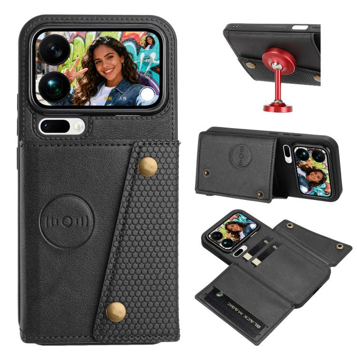 Estuche magnético para teléfono con ranuras para tarjetas con doble hebilla, For Xiaomi Poco X8 Pro Max 5G Global, For Xiaomi Poco X8 Pro 5G Global, For Xiaomi 17 Pro Max, For Xiaomi 17 Pro, For Xiaomi 17, For Xiaomi 15T Pro, For Xiaomi 15T            ...