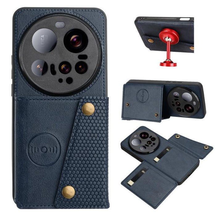Estuche magnético para teléfono con ranuras para tarjetas con doble hebilla, For Xiaomi Poco X8 Pro Max 5G Global, For Xiaomi Poco X8 Pro 5G Global, For Xiaomi 17 Pro Max, For Xiaomi 17 Pro, For Xiaomi 17, For Xiaomi 15T Pro, For Xiaomi 15T            ...
