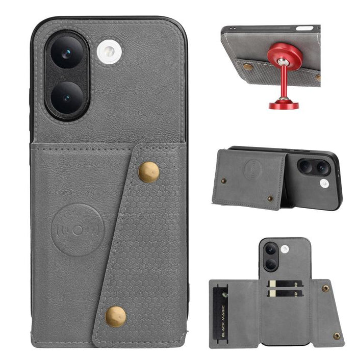 Estuche magnético para teléfono con ranuras para tarjetas con doble hebilla, For Xiaomi Poco X8 Pro Max 5G Global, For Xiaomi Poco X8 Pro 5G Global, For Xiaomi 17 Pro Max, For Xiaomi 17 Pro, For Xiaomi 17, For Xiaomi 15T Pro, For Xiaomi 15T            ...