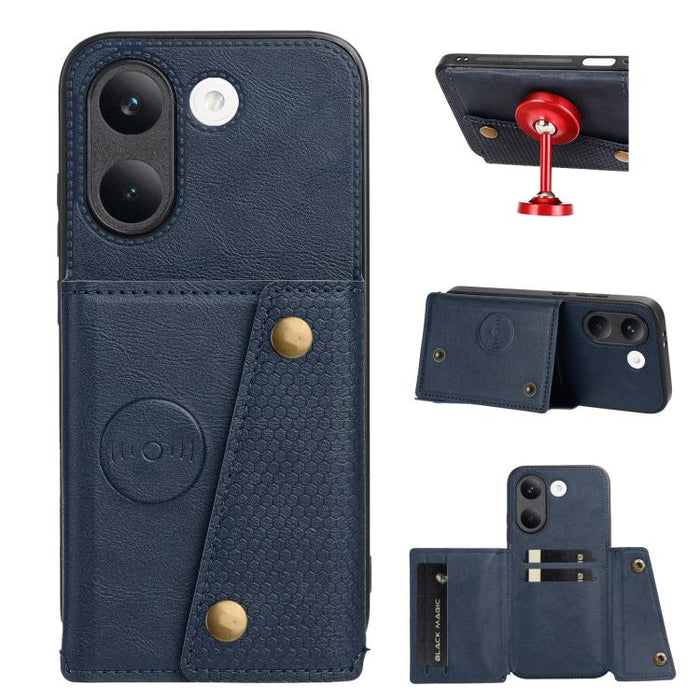 Estuche magnético para teléfono con ranuras para tarjetas con doble hebilla, For Xiaomi Poco X8 Pro Max 5G Global, For Xiaomi Poco X8 Pro 5G Global, For Xiaomi 17 Pro Max, For Xiaomi 17 Pro, For Xiaomi 17, For Xiaomi 15T Pro, For Xiaomi 15T            ...