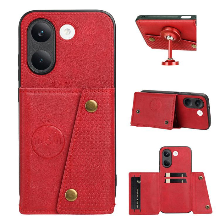 Estuche magnético para teléfono con ranuras para tarjetas con doble hebilla, For Xiaomi Poco X8 Pro Max 5G Global, For Xiaomi Poco X8 Pro 5G Global, For Xiaomi 17 Pro Max, For Xiaomi 17 Pro, For Xiaomi 17, For Xiaomi 15T Pro, For Xiaomi 15T            ...