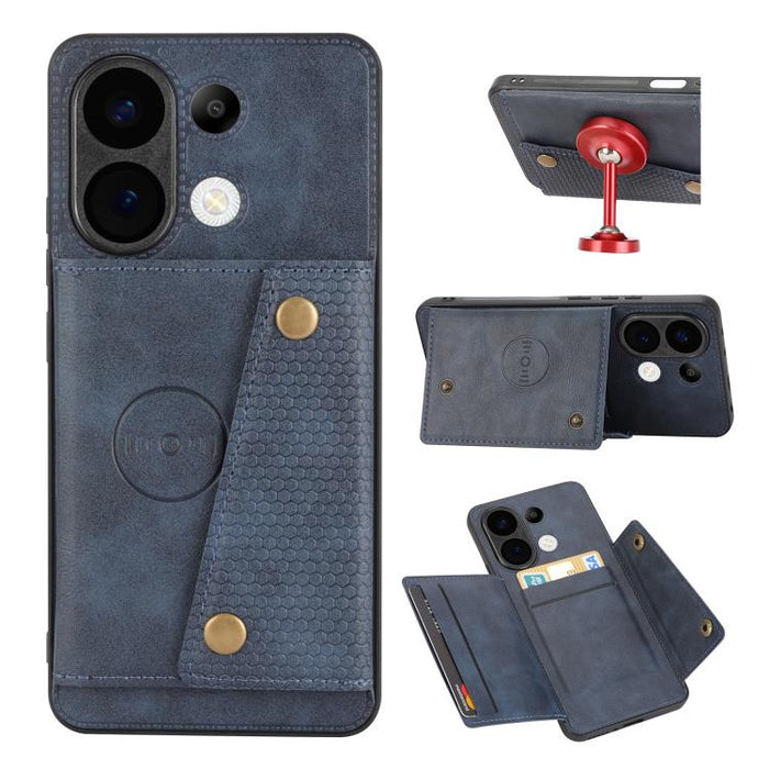 Estuche magnético para teléfono con ranuras para tarjetas con doble hebilla, For Xiaomi Poco X8 Pro Max 5G Global, For Xiaomi Poco X8 Pro 5G Global, For Xiaomi 17 Pro Max, For Xiaomi 17 Pro, For Xiaomi 17, For Xiaomi 15T Pro, For Xiaomi 15T            ...