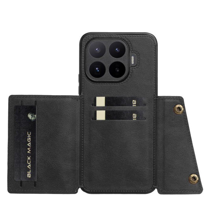 Estuche magnético para teléfono con ranuras para tarjetas con doble hebilla, For Xiaomi Poco X8 Pro Max 5G Global, For Xiaomi Poco X8 Pro 5G Global, For Xiaomi 17 Pro Max, For Xiaomi 17 Pro, For Xiaomi 17, For Xiaomi 15T Pro, For Xiaomi 15T            ...