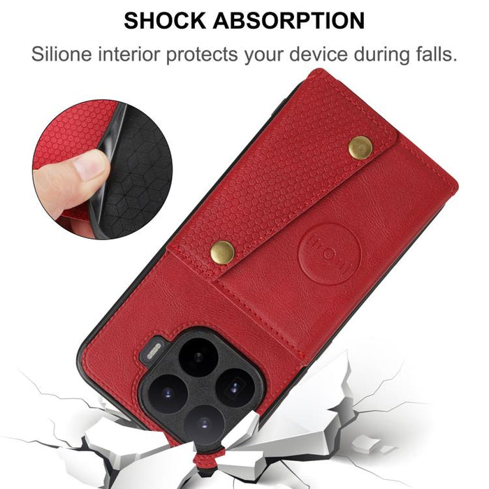Estuche magnético para teléfono con ranuras para tarjetas con doble hebilla, For Xiaomi Poco X8 Pro Max 5G Global, For Xiaomi Poco X8 Pro 5G Global, For Xiaomi 17 Pro Max, For Xiaomi 17 Pro, For Xiaomi 17, For Xiaomi 15T Pro, For Xiaomi 15T            ...