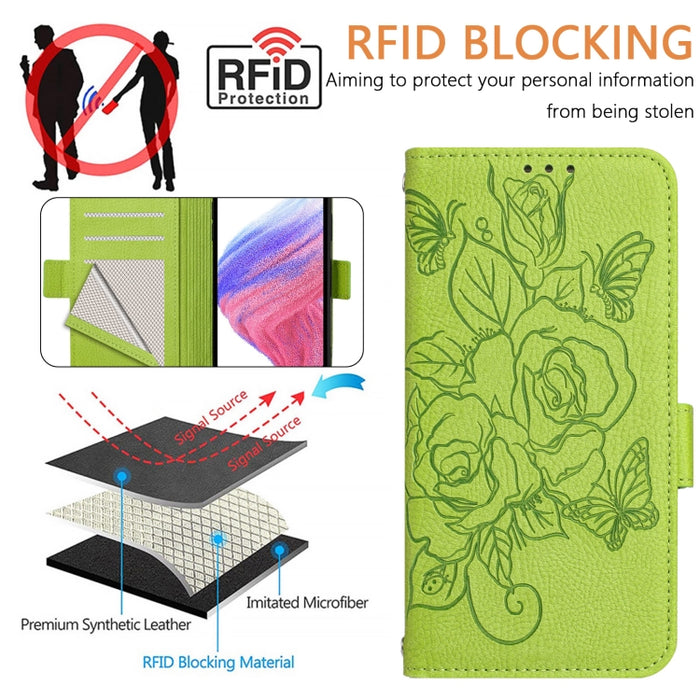 Caja de teléfono de cuero antirrobo RFID rosa en relieve, For iPhone 14 Pro Max, For iPhone SE 2022 / SE 2020 / 8 / 7, For iPhone 13 Pro Max, For iPhone 13 Pro, For iPhone 13 mini, For iPhone 12  / 12 Pro, For iPhone 12 Pro Max, For iPhone 12 mini     ...