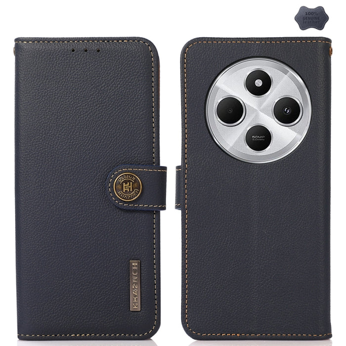 Funda para teléfono de cuero genuino con textura RFID KHAZNEH Custer, For Redmi A7 Pro 171mm / Poco C85x 5G, For Redmi Turbo 5 Max / Poco X8 Pro Max, For Redmi Turbo 5 5G / Poco X8 Pro 5G, For Redmi Note 15 Pro+ 5G Global 163.3mm                       ...