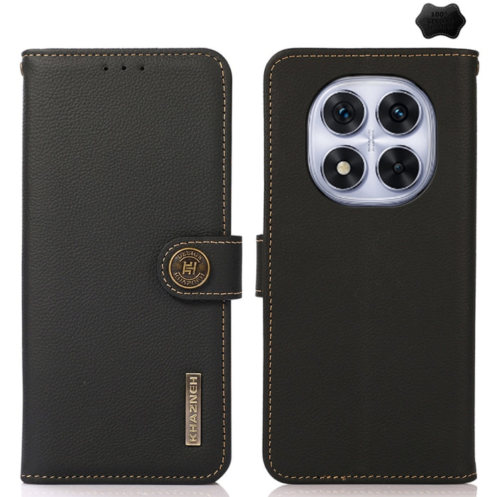 Funda para teléfono de cuero genuino con textura RFID KHAZNEH Custer, For Redmi A7 Pro 171mm / Poco C85x 5G, For Redmi Turbo 5 Max / Poco X8 Pro Max, For Redmi Turbo 5 5G / Poco X8 Pro 5G, For Redmi Note 15 Pro+ 5G Global 163.3mm                       ...