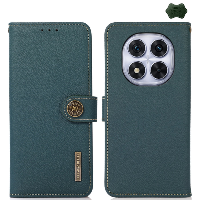 Funda para teléfono de cuero genuino con textura RFID KHAZNEH Custer, For Redmi A7 Pro 171mm / Poco C85x 5G, For Redmi Turbo 5 Max / Poco X8 Pro Max, For Redmi Turbo 5 5G / Poco X8 Pro 5G, For Redmi Note 15 Pro+ 5G Global 163.3mm                       ...