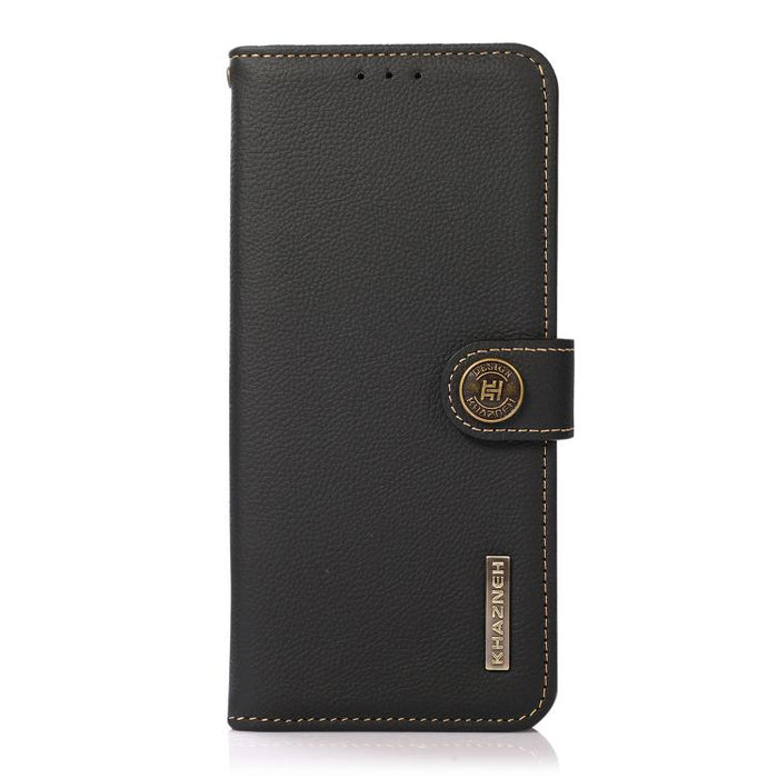 Funda para teléfono de cuero genuino con textura RFID KHAZNEH Custer, For Redmi A7 Pro 171mm / Poco C85x 5G, For Redmi Turbo 5 Max / Poco X8 Pro Max, For Redmi Turbo 5 5G / Poco X8 Pro 5G, For Redmi Note 15 Pro+ 5G Global 163.3mm                       ...
