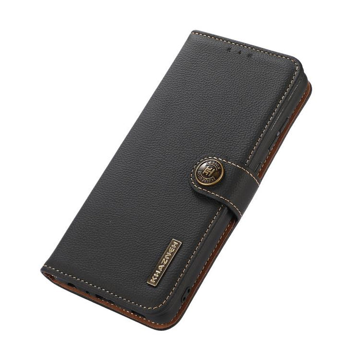 Funda para teléfono de cuero genuino con textura RFID KHAZNEH Custer, For Redmi A7 Pro 171mm / Poco C85x 5G, For Redmi Turbo 5 Max / Poco X8 Pro Max, For Redmi Turbo 5 5G / Poco X8 Pro 5G, For Redmi Note 15 Pro+ 5G Global 163.3mm                       ...