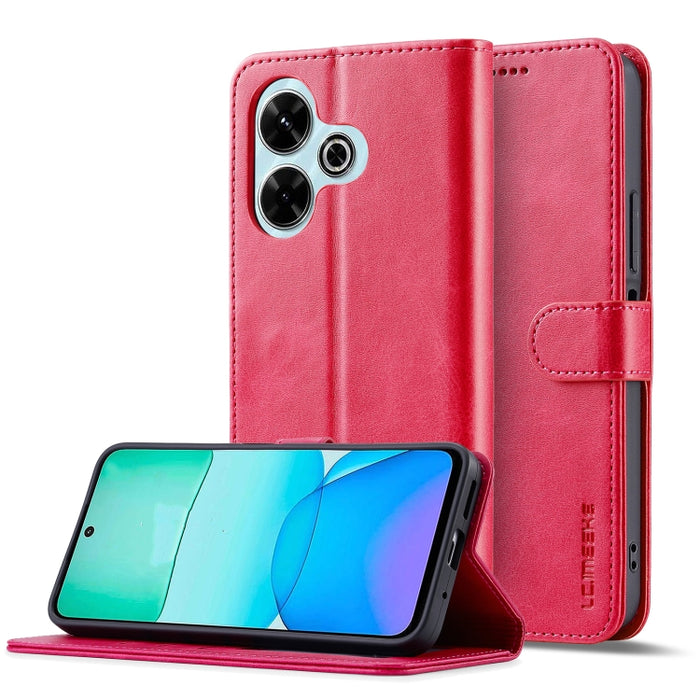 LC.IMEEKE Funda para teléfono de piel con textura de becerro, For Redmi Note 15 Pro+ 5G Global 163.3mm, For Redmi Note 15 4G / 5G Global 164mm, For Redmi Note 15 Pro 4G Global 163.2mm, For Redmi Note 15 Pro 5G Global 163.6mm, For Redmi Note 14 4G 164.8...