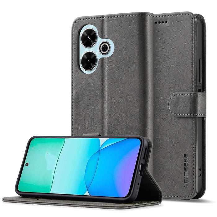 LC.IMEEKE Funda para teléfono de piel con textura de becerro, For Redmi Note 15 Pro+ 5G Global 163.3mm, For Redmi Note 15 4G / 5G Global 164mm, For Redmi Note 15 Pro 4G Global 163.2mm, For Redmi Note 15 Pro 5G Global 163.6mm, For Redmi Note 14 4G 164.8...