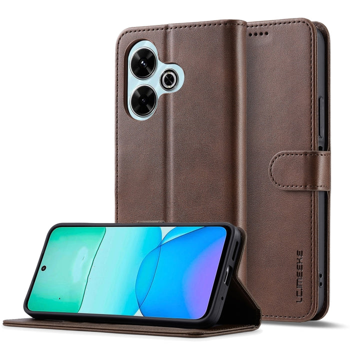 LC.IMEEKE Funda para teléfono de piel con textura de becerro, For Redmi Note 15 Pro+ 5G Global 163.3mm, For Redmi Note 15 4G / 5G Global 164mm, For Redmi Note 15 Pro 4G Global 163.2mm, For Redmi Note 15 Pro 5G Global 163.6mm, For Redmi Note 14 4G 164.8...