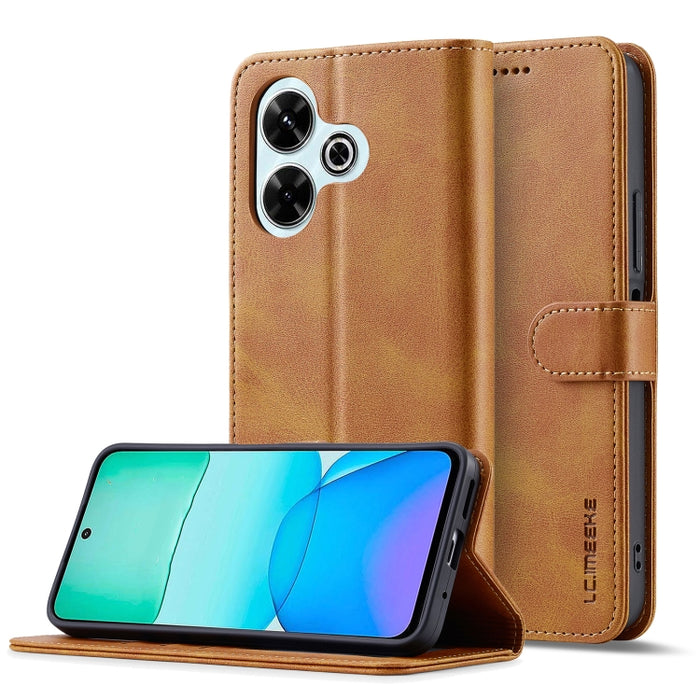 LC.IMEEKE Funda para teléfono de piel con textura de becerro, For Redmi Note 15 Pro+ 5G Global 163.3mm, For Redmi Note 15 4G / 5G Global 164mm, For Redmi Note 15 Pro 4G Global 163.2mm, For Redmi Note 15 Pro 5G Global 163.6mm, For Redmi Note 14 4G 164.8...
