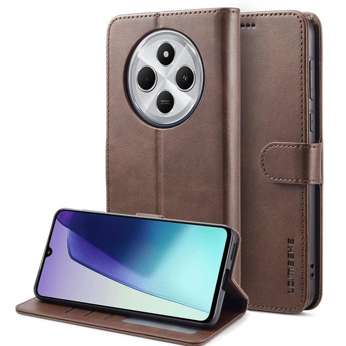 LC.IMEEKE Funda para teléfono de piel con textura de becerro, For Redmi Note 15 Pro+ 5G Global 163.3mm, For Redmi Note 15 4G / 5G Global 164mm, For Redmi Note 15 Pro 4G Global 163.2mm, For Redmi Note 15 Pro 5G Global 163.6mm, For Redmi Note 14 4G 164.8...
