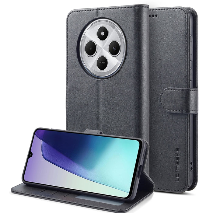 LC.IMEEKE Funda para teléfono de piel con textura de becerro, For Redmi Note 15 Pro+ 5G Global 163.3mm, For Redmi Note 15 4G / 5G Global 164mm, For Redmi Note 15 Pro 4G Global 163.2mm, For Redmi Note 15 Pro 5G Global 163.6mm, For Redmi Note 14 4G 164.8...