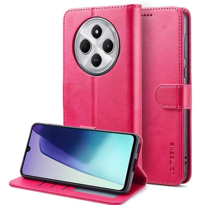 LC.IMEEKE Funda para teléfono de piel con textura de becerro, For Redmi Note 15 Pro+ 5G Global 163.3mm, For Redmi Note 15 4G / 5G Global 164mm, For Redmi Note 15 Pro 4G Global 163.2mm, For Redmi Note 15 Pro 5G Global 163.6mm, For Redmi Note 14 4G 164.8...
