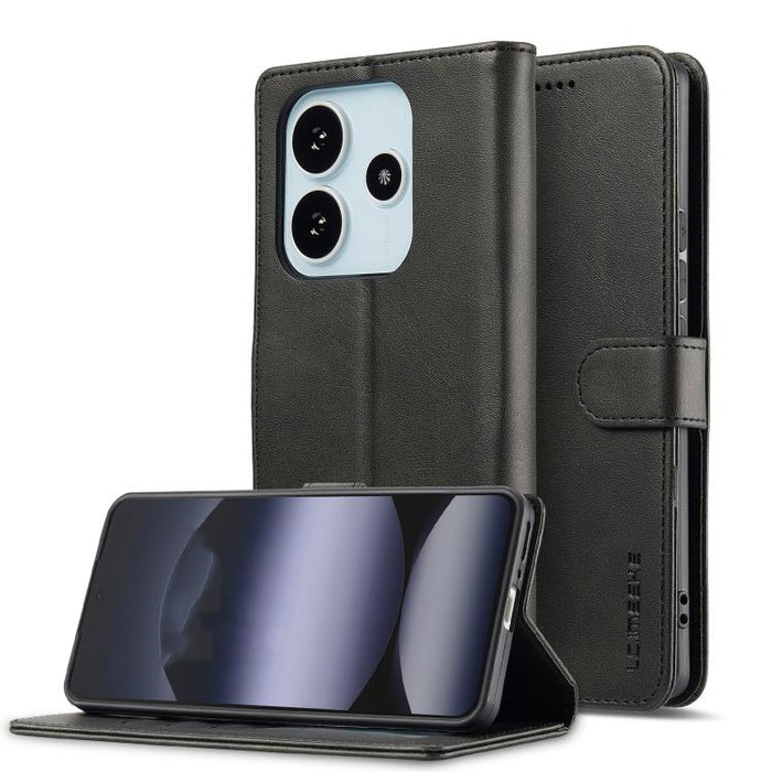 LC.IMEEKE Funda para teléfono de piel con textura de becerro, For Redmi Note 15 Pro+ 5G Global 163.3mm, For Redmi Note 15 4G / 5G Global 164mm, For Redmi Note 15 Pro 4G Global 163.2mm, For Redmi Note 15 Pro 5G Global 163.6mm, For Redmi Note 14 4G 164.8...