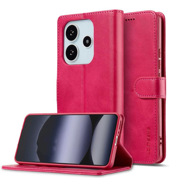 LC.IMEEKE Funda para teléfono de piel con textura de becerro, For Redmi Note 15 Pro+ 5G Global 163.3mm, For Redmi Note 15 4G / 5G Global 164mm, For Redmi Note 15 Pro 4G Global 163.2mm, For Redmi Note 15 Pro 5G Global 163.6mm, For Redmi Note 14 4G 164.8...