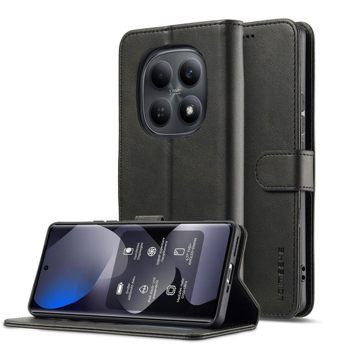 LC.IMEEKE Funda para teléfono de piel con textura de becerro, For Redmi Note 15 Pro+ 5G Global 163.3mm, For Redmi Note 15 4G / 5G Global 164mm, For Redmi Note 15 Pro 4G Global 163.2mm, For Redmi Note 15 Pro 5G Global 163.6mm, For Redmi Note 14 4G 164.8...