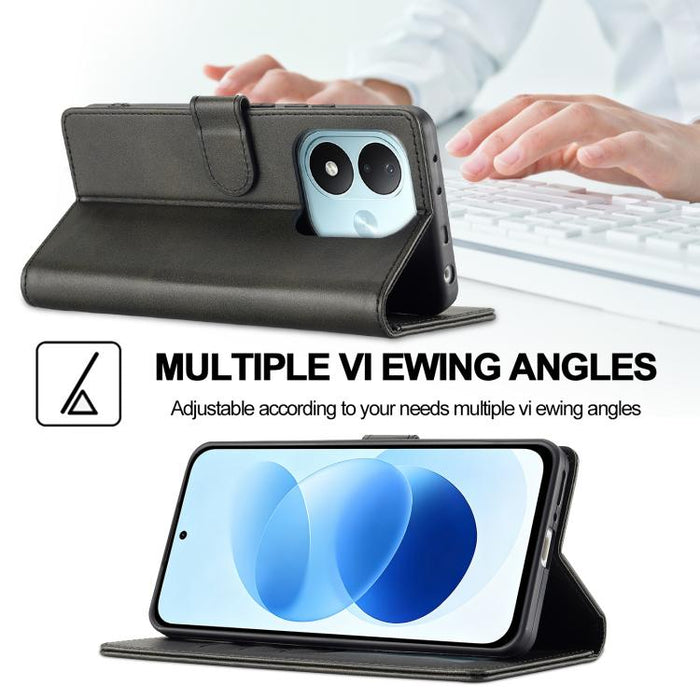 LC.IMEEKE Funda para teléfono de piel con textura de becerro, For Redmi Note 15 Pro+ 5G Global 163.3mm, For Redmi Note 15 4G / 5G Global 164mm, For Redmi Note 15 Pro 4G Global 163.2mm, For Redmi Note 15 Pro 5G Global 163.6mm, For Redmi Note 14 4G 164.8...