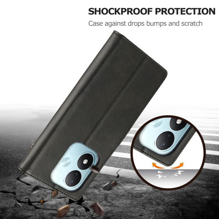 LC.IMEEKE Funda para teléfono de piel con textura de becerro, For Redmi Note 15 Pro+ 5G Global 163.3mm, For Redmi Note 15 4G / 5G Global 164mm, For Redmi Note 15 Pro 4G Global 163.2mm, For Redmi Note 15 Pro 5G Global 163.6mm, For Redmi Note 14 4G 164.8...