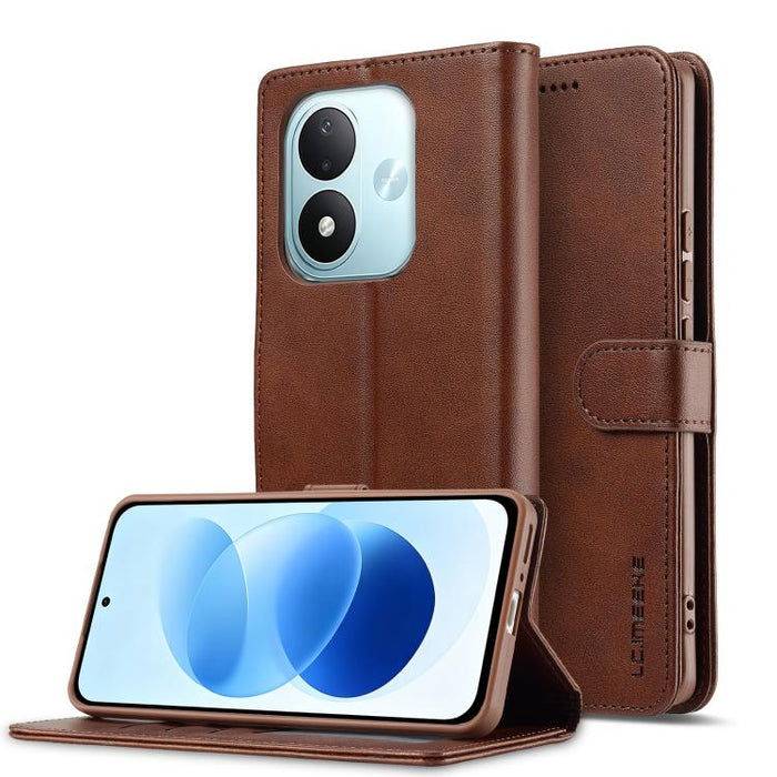 LC.IMEEKE Funda para teléfono de piel con textura de becerro, For Redmi Note 15 Pro+ 5G Global 163.3mm, For Redmi Note 15 4G / 5G Global 164mm, For Redmi Note 15 Pro 4G Global 163.2mm, For Redmi Note 15 Pro 5G Global 163.6mm, For Redmi Note 14 4G 164.8...